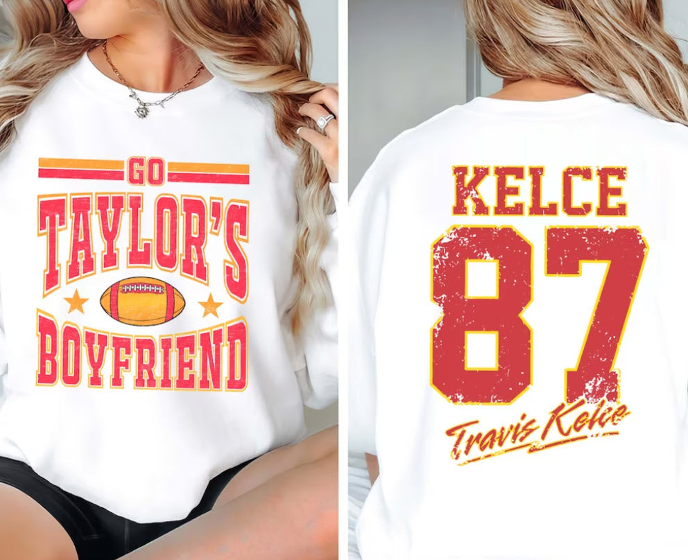 Go Taylor's Boyfriend Taylor Swift Football Sweatshirt