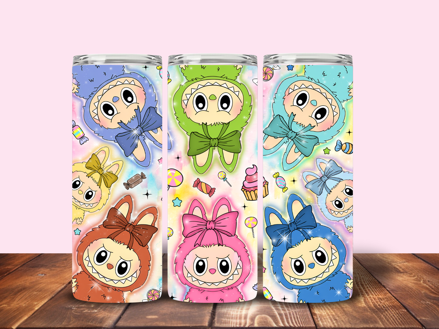 LABUBU Character Tumbler – Cute & Colorful 20oz Stainless Steel Drinkware