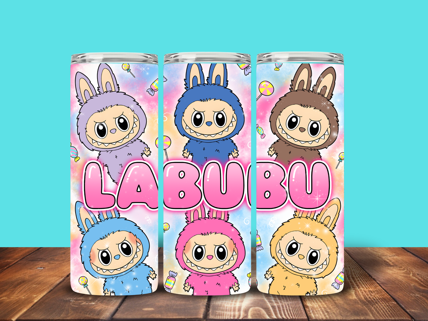 LABUBU Character Tumbler – Cute & Colorful 20oz Stainless Steel Drinkware