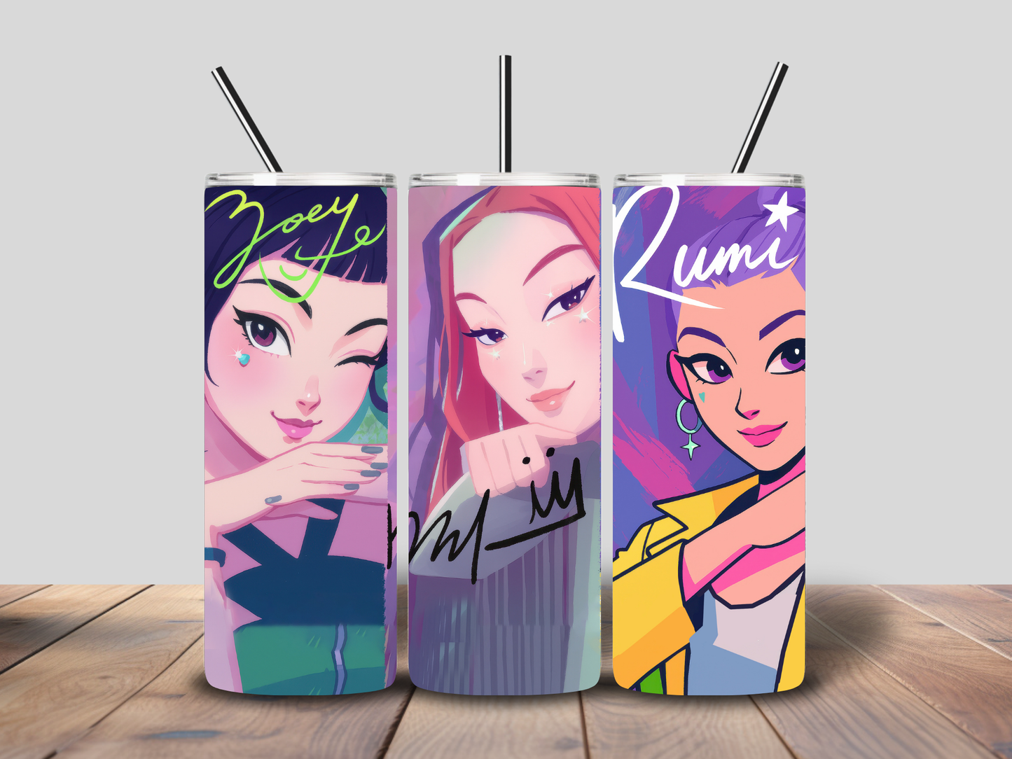 K-Pop Demon Hunters 20oz Tumbler with Straw – Huntrix or Saja Boys