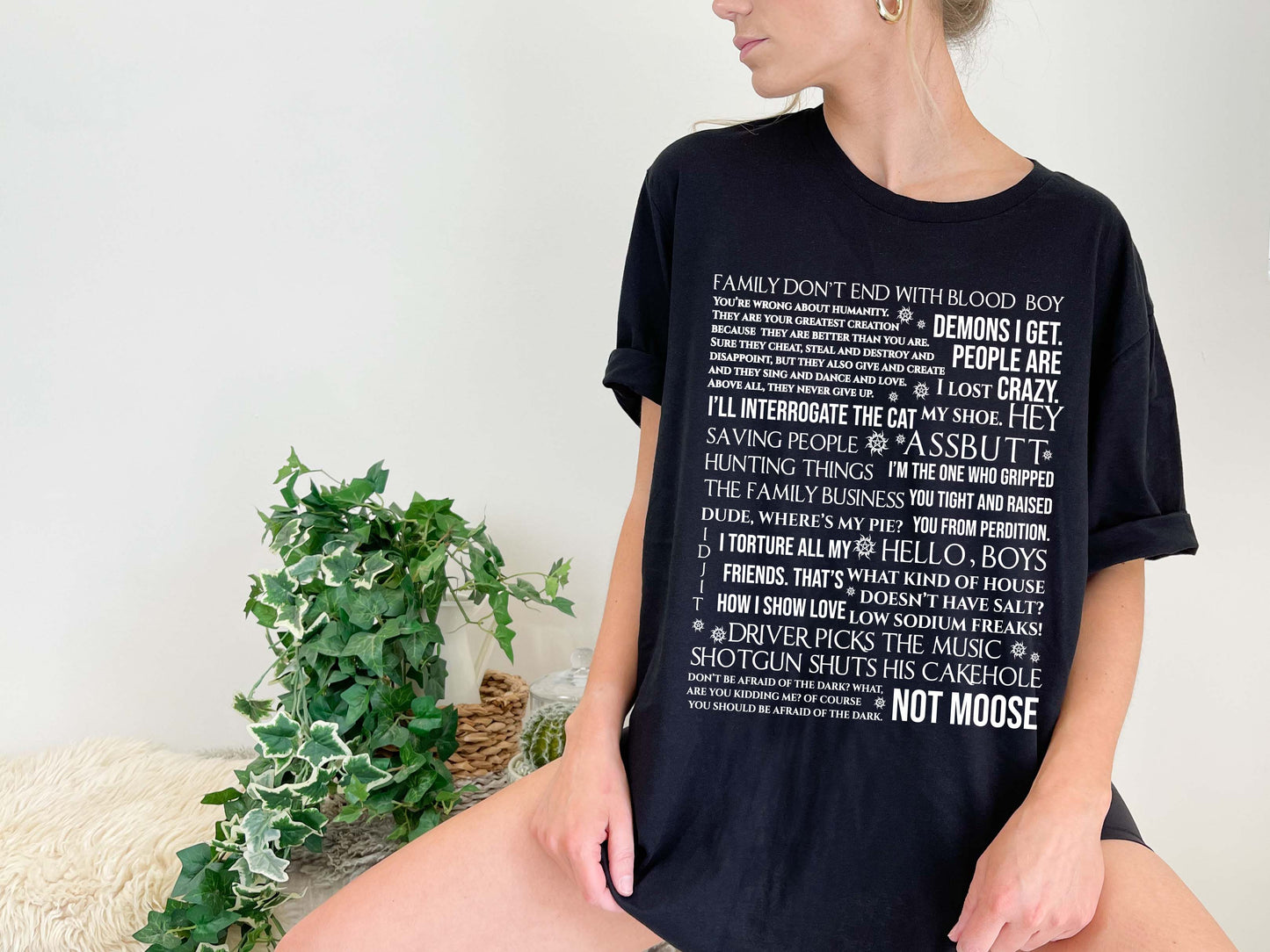 Supernatural Quotes Tee – Iconic Lines from the Show