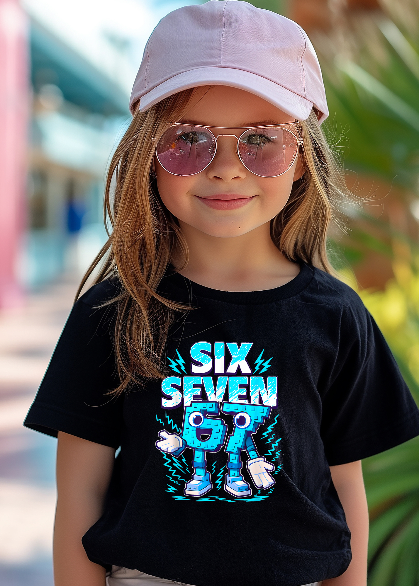 6 7 Kids Graphic Tee – Roblox-Inspired Trend