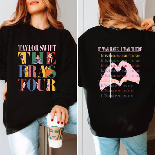 Taylor Swift The Eras Tour Concert Shirt with Canadian Dates