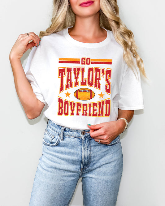 Go Taylor's Boyfriend Taylor Swift Football T-Shirt