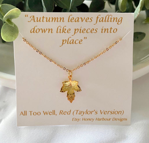 All Too Well Taylor Swift Inspired Necklace