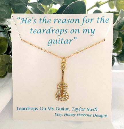 Teardrops on my Guitar Taylor Swift Inspired Necklace