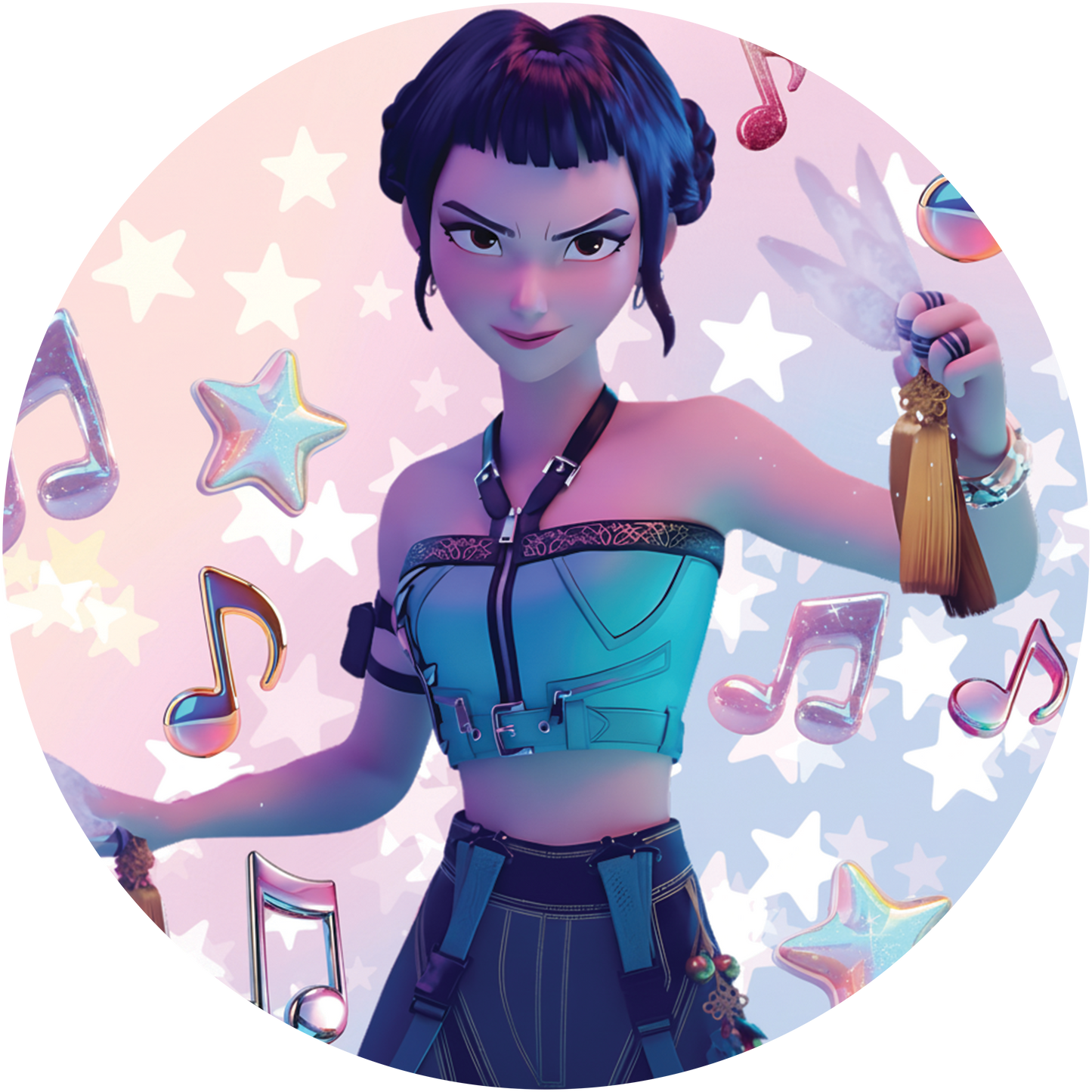 K-Pop Huntrix Ceramic Ornament | 2.75" Sublimated Christmas Tree Decor