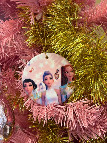 K-Pop Huntrix Ceramic Ornament | 2.75" Sublimated Christmas Tree Decor