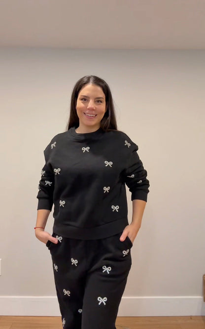 Jewel Bow Sweatsuit