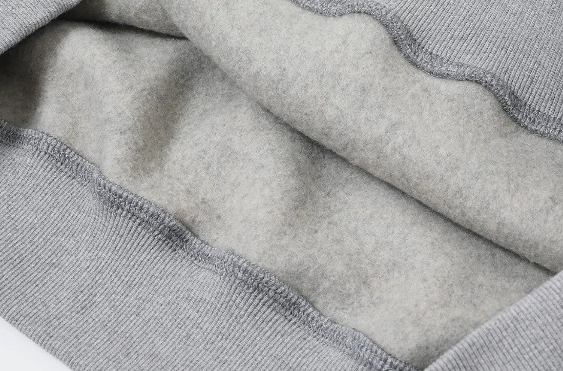 Luxe Lace-Detail Hoodie – Heather Grey