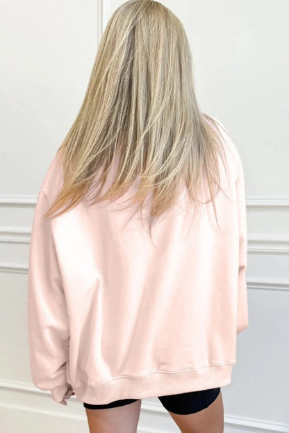 Apricot Pink Mock Neck Sweater
