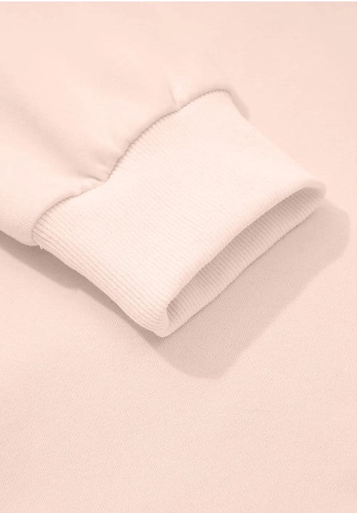 Apricot Pink Mock Neck Sweater