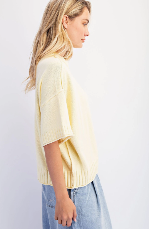 The Easy Knit Tee-Butter Yellow