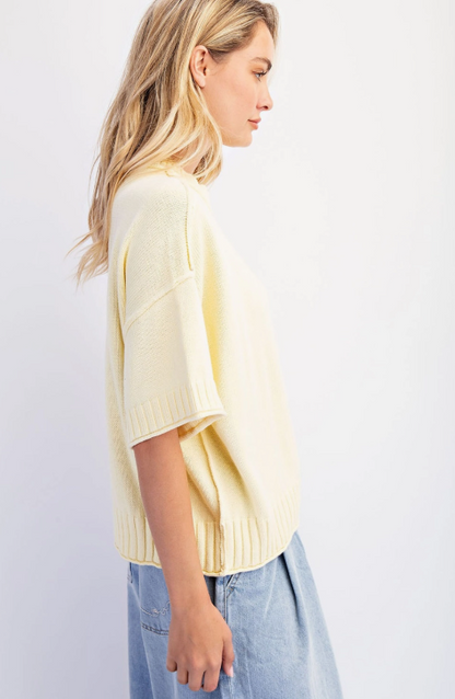 The Easy Knit Tee-Butter Yellow