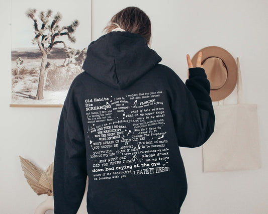 The Tortured Poets Department Lyrics Hoodie