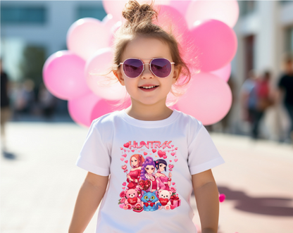 K-Pop Demon Hunters Kids Shirt – Valentine Edition Cute Graphic Tee