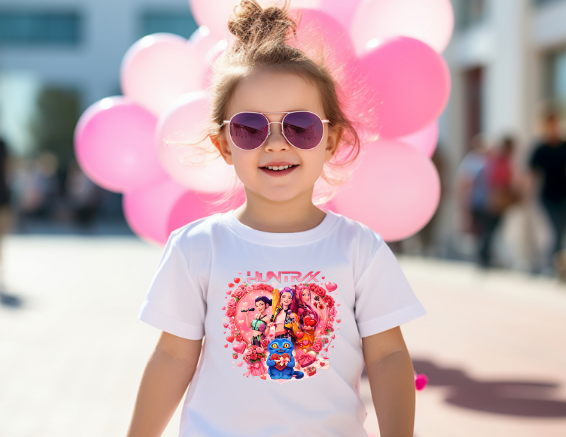 K-Pop Demon Hunters Kids Shirt – Valentine Edition Cute Graphic Tee