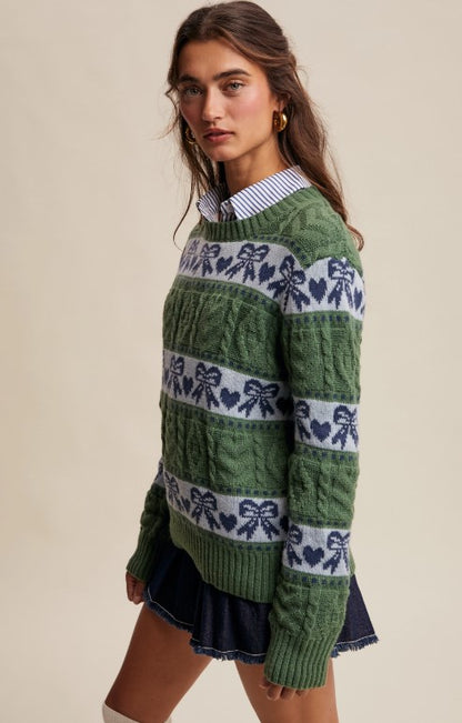 Under the Mistlebow Knit Sweater