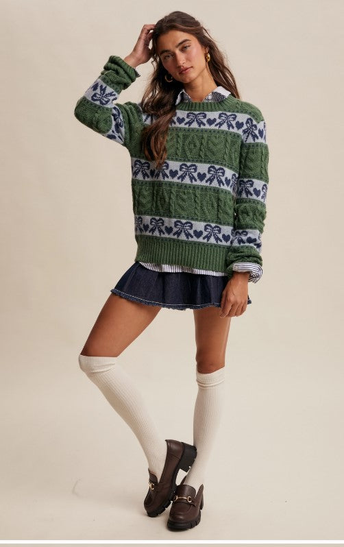 Under the Mistlebow Knit Sweater