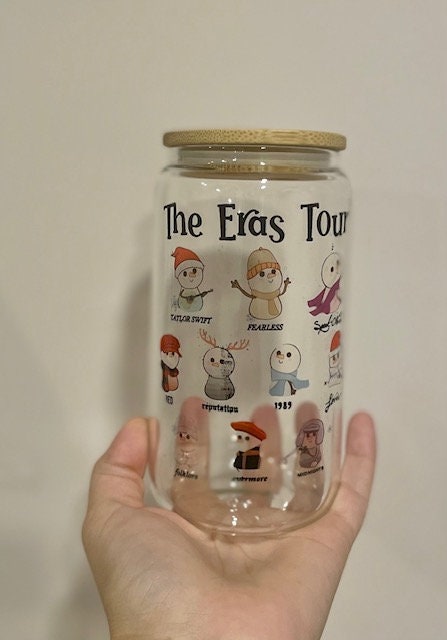 Taylor Swift Christmas Glass/ Taylor Swift Glass/ The Eras Tour Christmas Glass/ The Eras Tour Glass