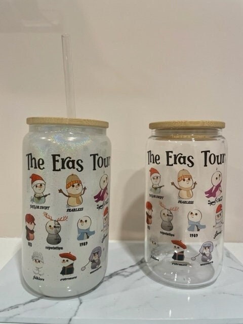 Taylor Swift Christmas Glass/ Taylor Swift Glass/ The Eras Tour Christmas Glass/ The Eras Tour Glass