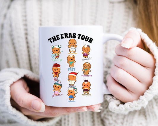 The Eras Tour Christmas Mug/ Taylor Swift Christmas Mug/ The Eras Tour Mug/ Taylor Swift/ Taylor Swift Mug/ Gingerbread Men Mug