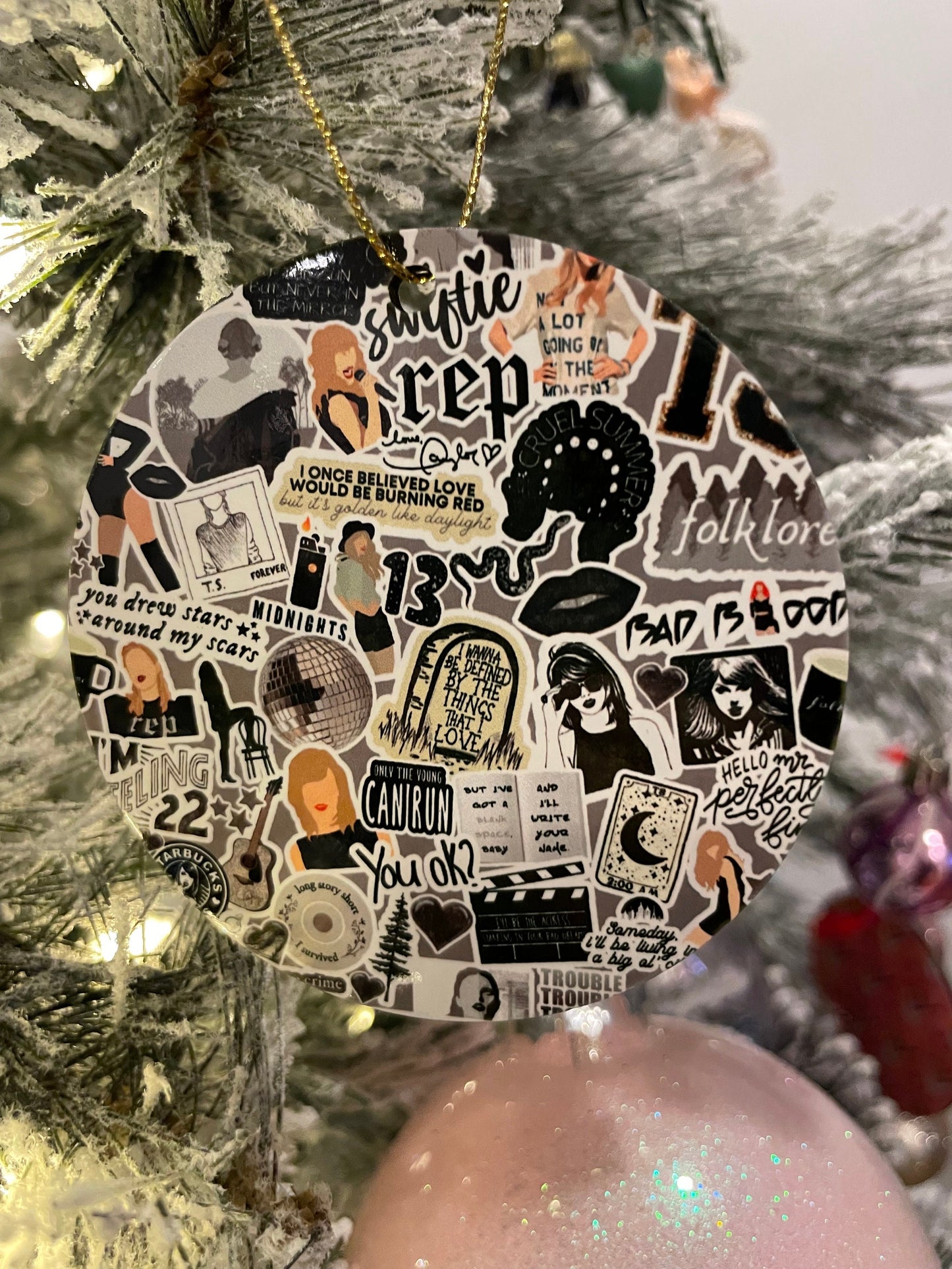 Taylor Swift Christmas Ornament/ Taylor Swift Ornament/ Taylor Swift The Eras Ornament/ The Eras Tour Ornament/ Eras Tour Merch