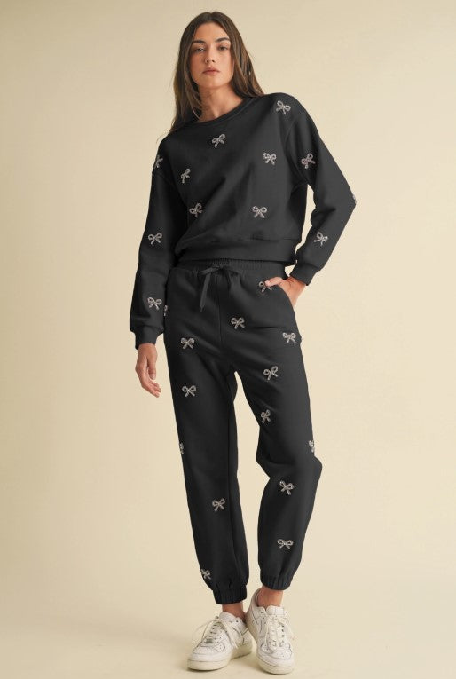 Jewel Bow Sweatsuit