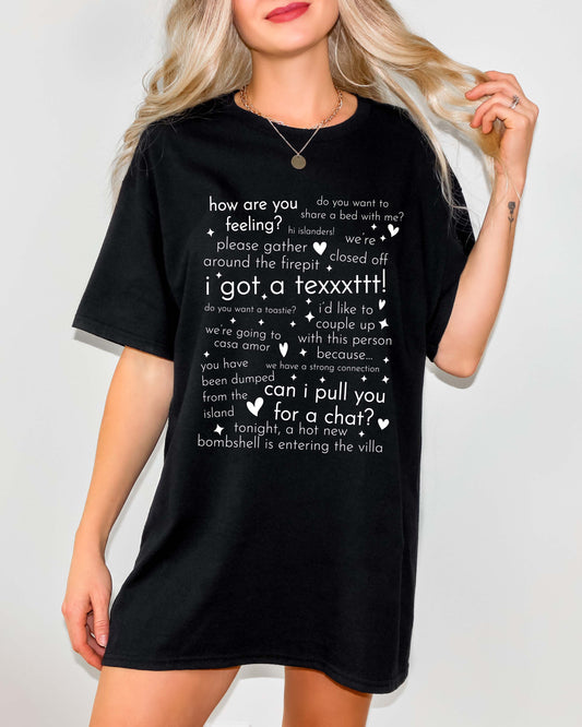 Iconic Love Island Quotes T-Shirt