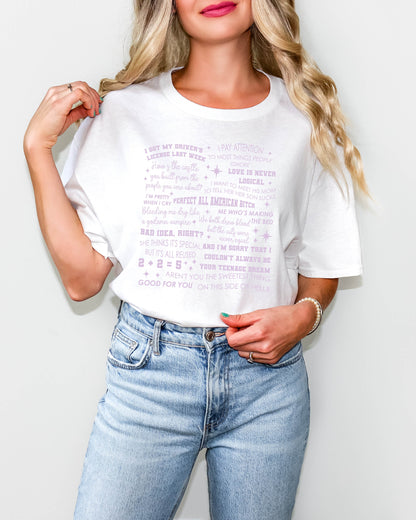 Olivia Rodrigo Lyrics T-Shirt