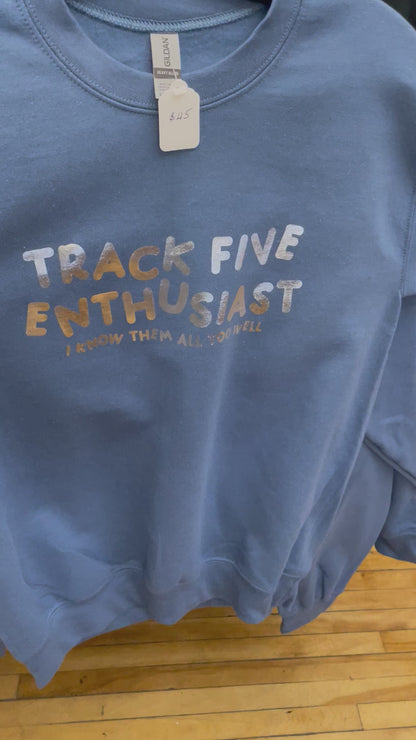 Track Five Enthusiast Taylor Swift Crewneck Sweater