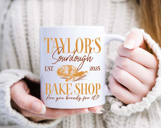 Sourdough Bake Shop Mug | “Are You Bready For It?” Ceramic Coffee Cup | Swiftie-Inspired Gift