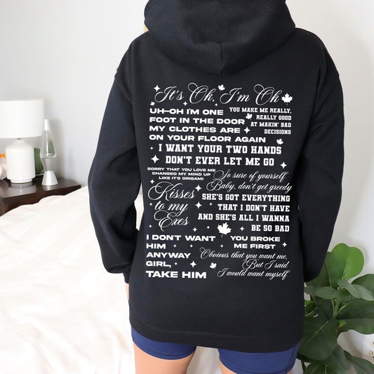 Tate Mcrae Lyrics Zip Hoodie