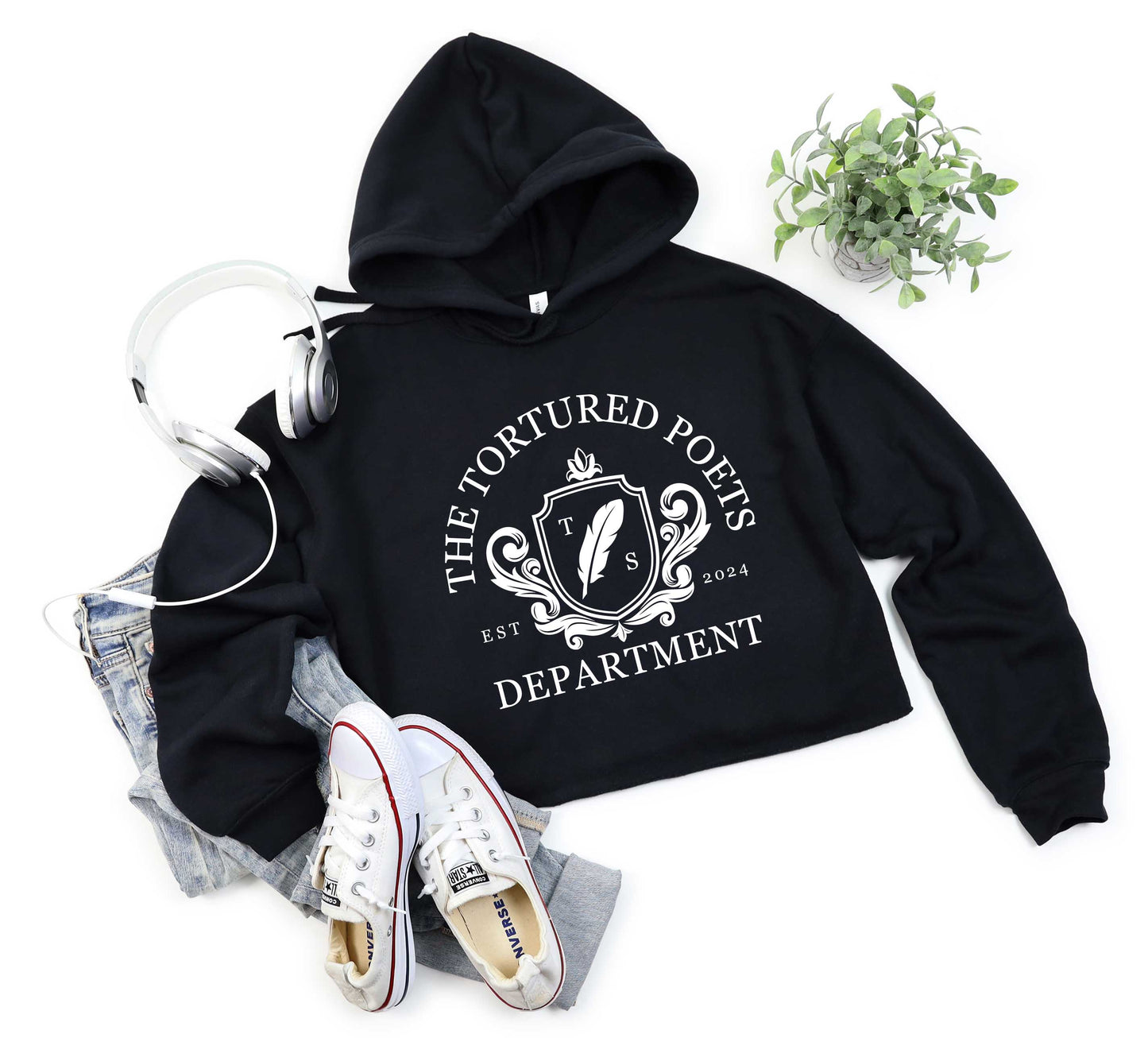 The Tortured Poets Department Cropped Hoodie